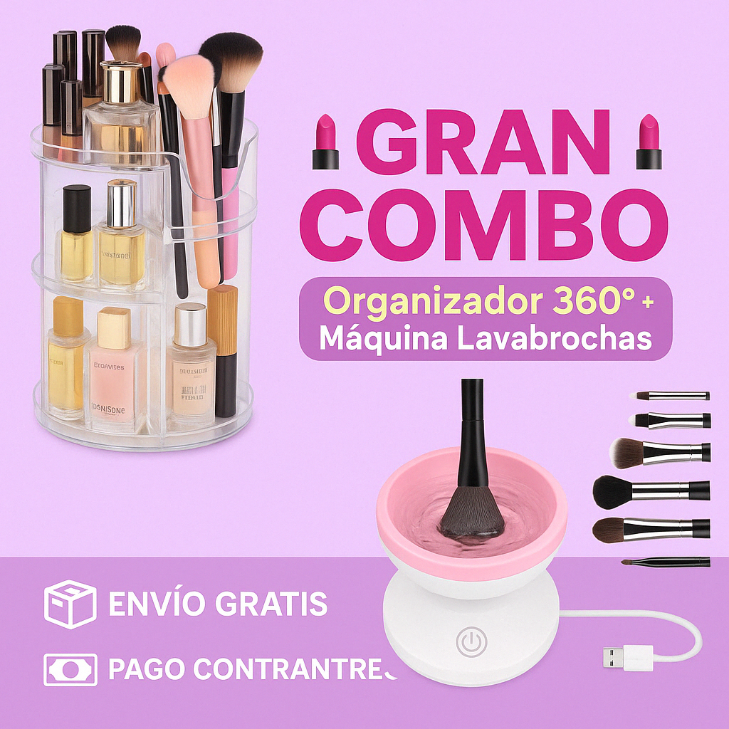 Organizador 360 + Maquina Lavabrochas