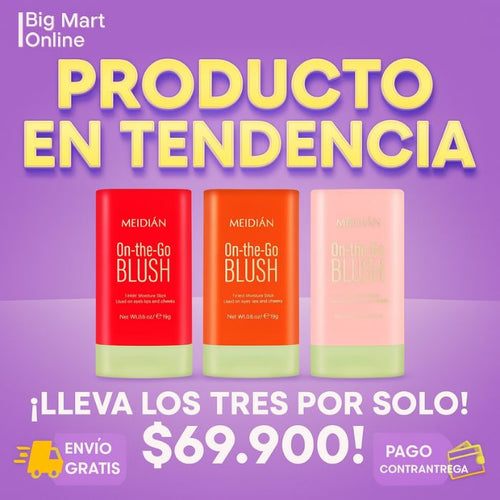 Barra Color 3 en 1 Sombra-Labial-Rubor